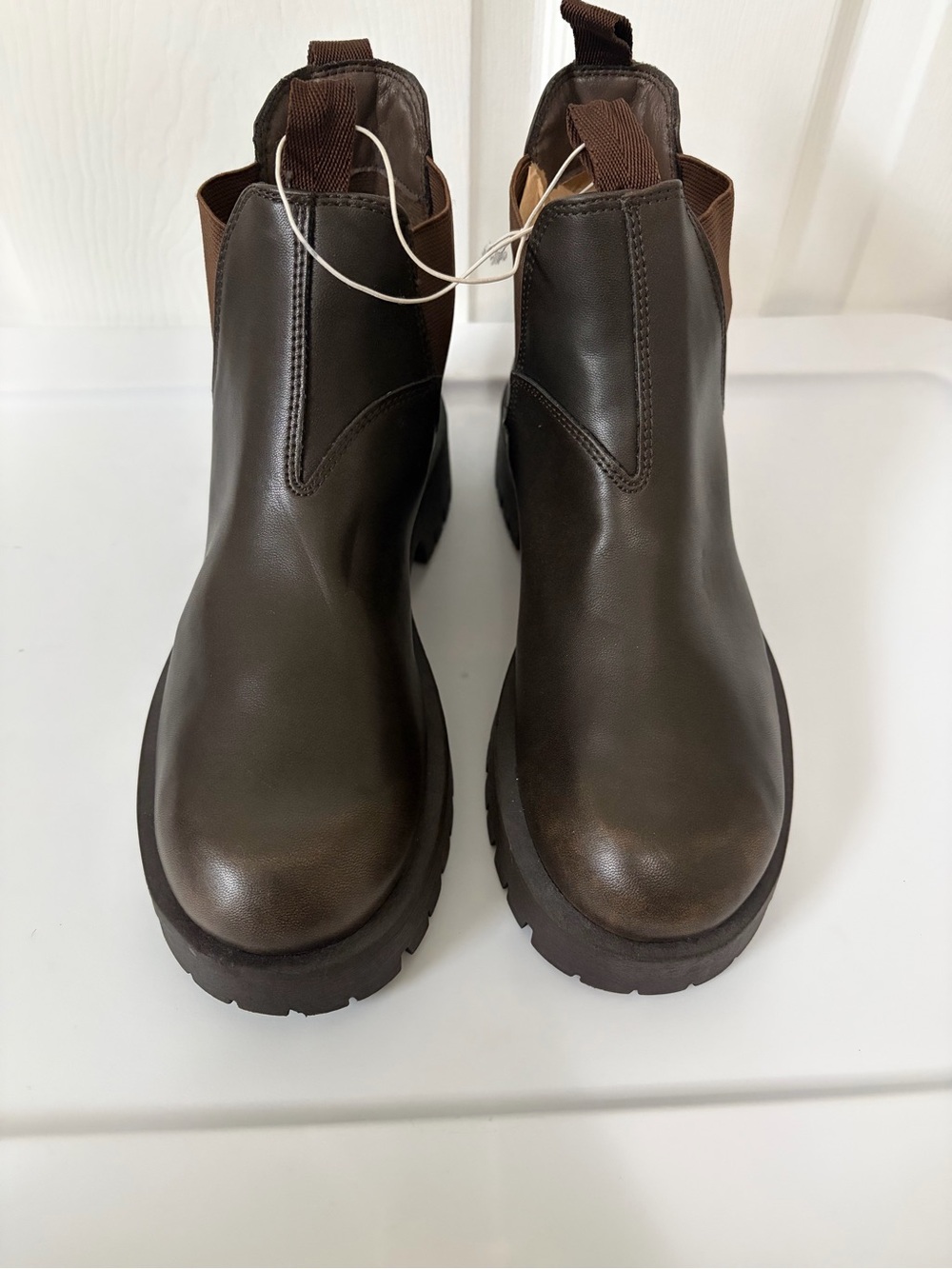 Universal Thread Dark Brown Chelsea Lug Booties